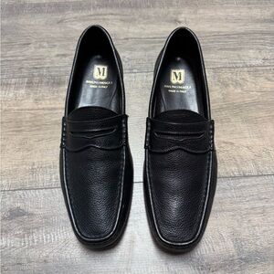 Bruno Magli Men's Black Leather Loafers PÁNICO